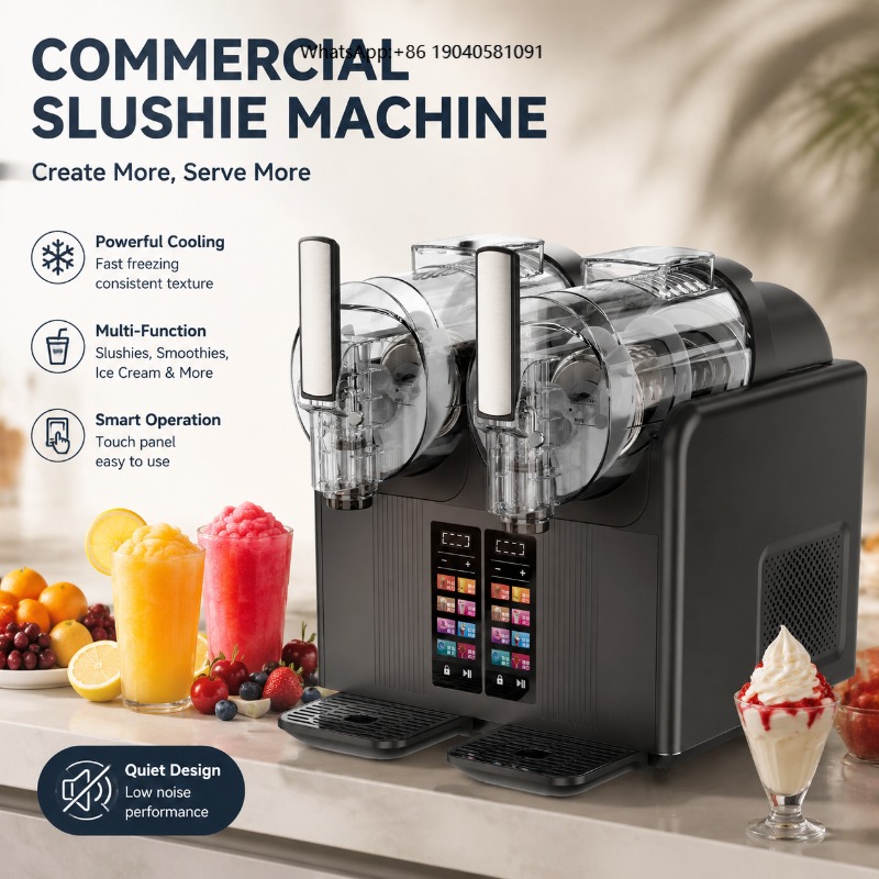 Ice Cream Maker Electric - Nowość: 4-litrowa elektryczna, automatyczna maszyna do