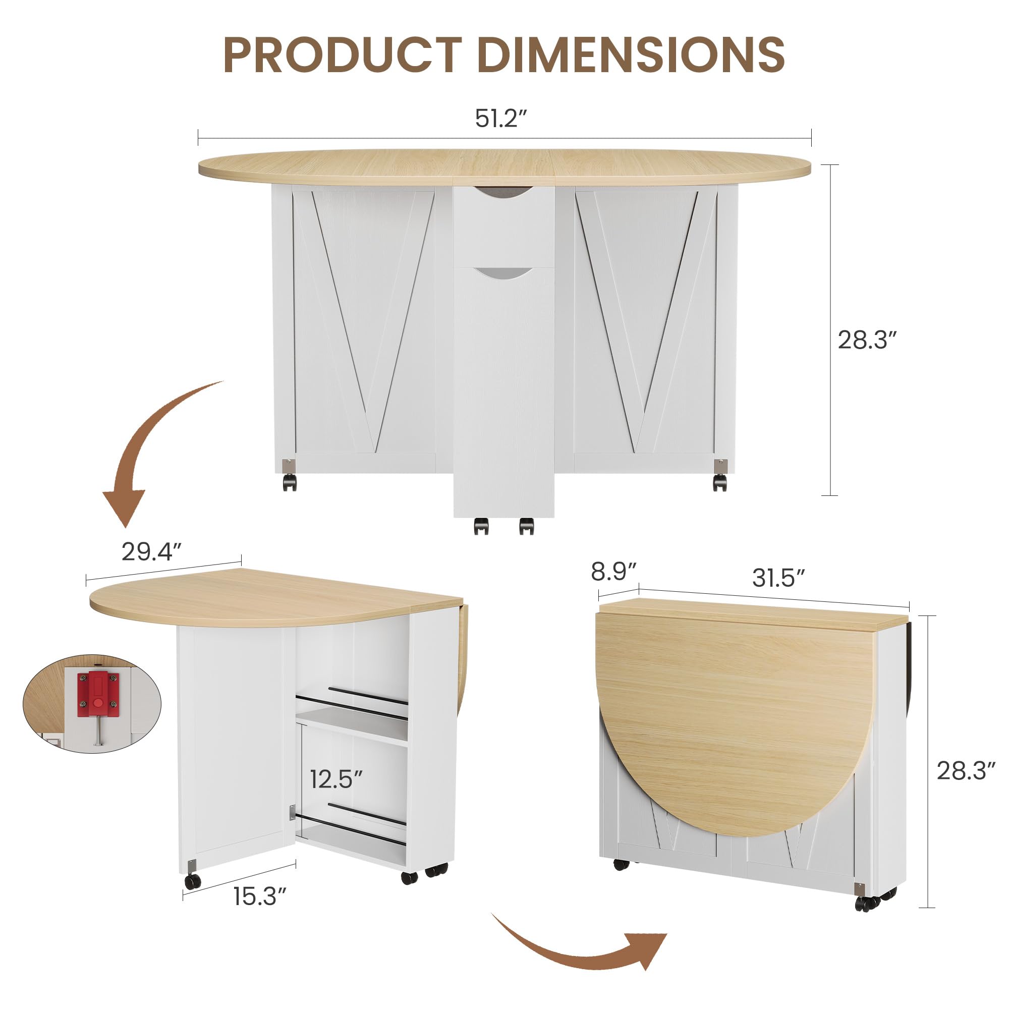 Składany stół do jadalni 3 w 1 – Kitchen Appliances Table recenzja i cena